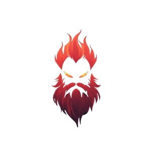 Fire Beard Logo Vinyl Car Decal Sticker – Waterproof & UV-Resistant 8"