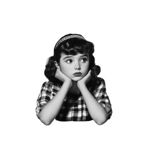 1950'S Teenage Girl Vinyl Car Decal Sticker – Waterproof & UV-Resistant 8" 1950'S Teenage Girl Vinyl Car Decal Sticker – Waterproof & UV-Resistant 8"
