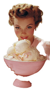 1950S Ice Cream Bowl Vinyl Car Decal Sticker – Waterproof & UV-Resistant 8"