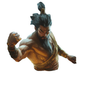 Thunder God Raijin Vinyl Car Decal Sticker – Waterproof & UV-Resistant 8"