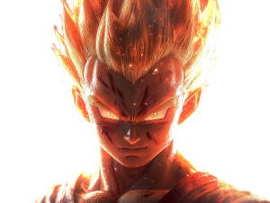 Angry Super Saiyan Vinyl Car Decal Sticker – Waterproof & UV-Resistant 8"