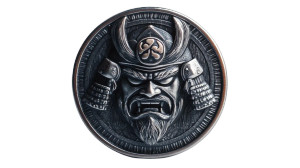 Samurai Death Coin Vinyl Car Decal Sticker – Waterproof & UV-Resistant 8"