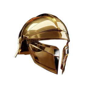 Golden Gladiator Helmet Vinyl Car Decal Sticker – Waterproof & UV-Resistant 8"