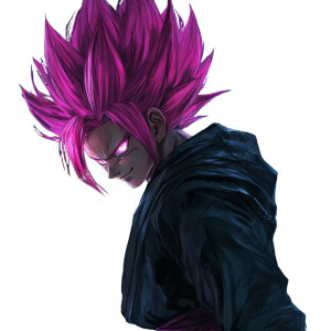 Goku Black Rosé Vinyl Car Decal Sticker – Waterproof & UV-Resistant 