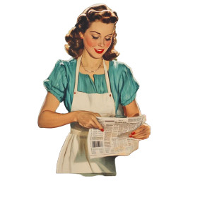 1930S Housewife Cooking Vinyl Car Decal Sticker – Waterproof & UV-Resistant 8" 1930S Housewife Cooking Vinyl Car Decal Sticker – Waterproof & UV-Resistant 8"
