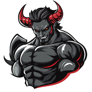 Devil Vector Logo Vinyl Car Decal Sticker – Waterproof & UV-Resistant 8"