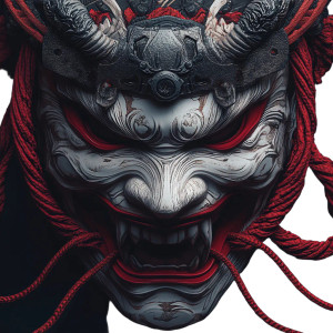 Hannya Mask Design V5 Vinyl Car Decal Sticker – Waterproof & UV-Resistant 8"