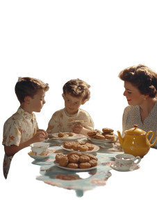 1950S Family Breakfast Vinyl Car Decal Sticker – Waterproof & UV-Resistant 8" 1950S Family Breakfast Vinyl Car Decal Sticker – Waterproof & UV-Resistant 8"