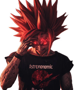 Evil Goku Close-Up Vinyl Car Decal Sticker – Waterproof & UV-Resistant 8"