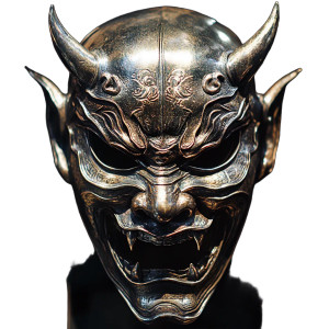 Mysterious Demon Mask Vinyl Car Decal Sticker – Waterproof & UV-Resistant 8"
