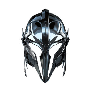 Gothic Chrome Helmet Vinyl Car Decal Sticker – Waterproof & UV-Resistant 8"