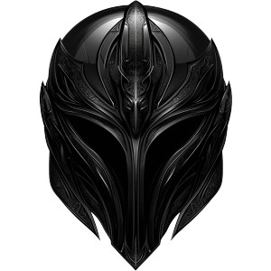 Futuristic Warrior Helmet Vinyl Car Decal Sticker – Waterproof & UV-Resistant 8"