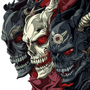 Hannya Racer Brotherhood Vinyl Car Decal Sticker – Waterproof & UV-Resistant 8"