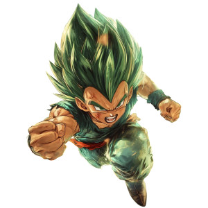 Young Vegeta Cosplay Vinyl Car Decal Sticker – Waterproof & UV-Resistant 8"