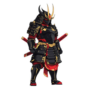 Oni Samurai Mascot Vinyl Car Decal Sticker – Waterproof & UV-Resistant 8"