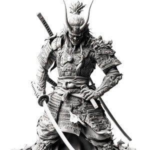 Demon Samurai V8 Vinyl Car Decal Sticker – Waterproof & UV-Resistant 8"