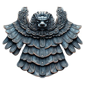 Ancient Armor Shoulders Vinyl Car Decal Sticker – Waterproof & UV-Resistant 8"