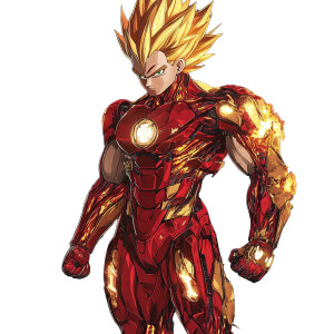 Ironman Goku Fusion Vinyl Car Decal Sticker – Waterproof & UV-Resistant 8"