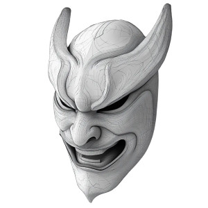 Oni Mask V17 Vinyl Car Decal Sticker – Waterproof & UV-Resistant 8"