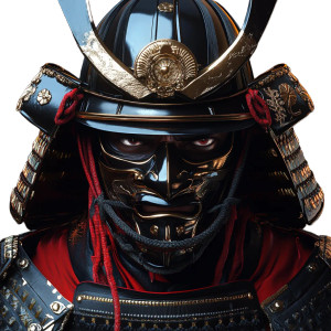 Masked Samurai Art Vinyl Car Decal Sticker – Waterproof & UV-Resistant 8"