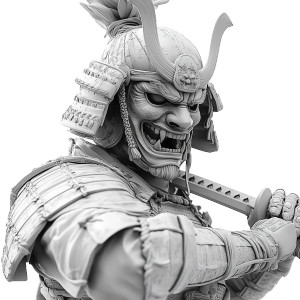 Masked Samurai V6 Vinyl Car Decal Sticker – Waterproof & UV-Resistant 8"