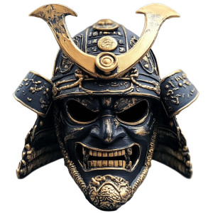 Samurai Mask V28 Vinyl Car Decal Sticker – Waterproof & UV-Resistant 8"