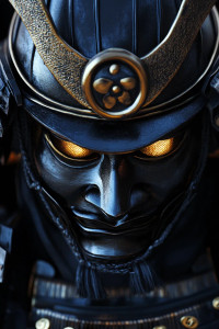 Samurai Mask V32 Vinyl Car Decal Sticker – Waterproof & UV-Resistant 8"