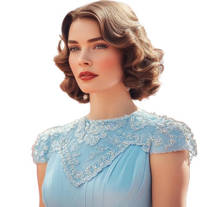 Vintage Blue Dress Vinyl Car Decal Sticker – Waterproof & UV-Resistant 8"