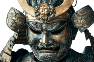 Ancient Samurai Mask Vinyl Car Decal Sticker – Waterproof & UV-Resistant 8" Ancient Samurai Mask Vinyl Car Decal Sticker – Waterproof & UV-Resistant 8"