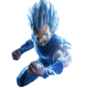 Vegeta Powering Up Vinyl Car Decal Sticker – Waterproof & UV-Resistant 8"