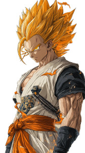 Super Saiyan Gogeta Vinyl Car Decal Sticker – Waterproof & UV-Resistant 8"