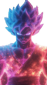 Neon Goku Glow Vinyl Car Decal Sticker – Waterproof & UV-Resistant 8"