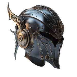 Cyberpunk Elven Helmet Vinyl Car Decal Sticker – Waterproof & UV-Resistant 8"