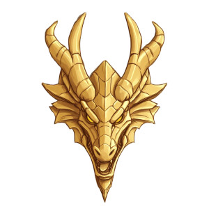 Golden Dragon Amulet Vinyl Car Decal Sticker – Waterproof & UV-Resistant 8"