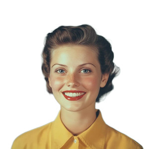 Vintage 1950S Woman V2 Vinyl Car Decal Sticker – Waterproof & UV-Resistant 8"