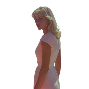 Woman On Pier Vinyl Car Decal Sticker – Waterproof & UV-Resistant 8"