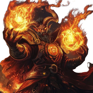 Demon Wizard Casting Vinyl Car Decal Sticker – Waterproof & UV-Resistant 8"