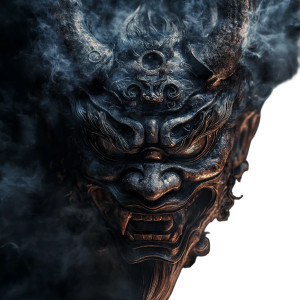 Dark Hannya Mask Vinyl Car Decal Sticker – Waterproof & UV-Resistant 8"