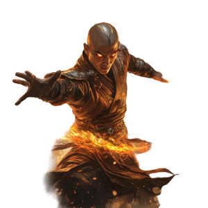Flame Mongol Monk Vinyl Car Decal Sticker – Waterproof & UV-Resistant 8"