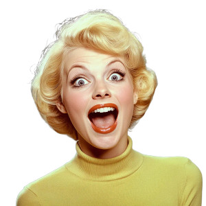Excited Blonde Woman Vinyl Car Decal Sticker – Waterproof & UV-Resistant 8" Excited Blonde Woman Vinyl Car Decal Sticker – Waterproof & UV-Resistant 8"