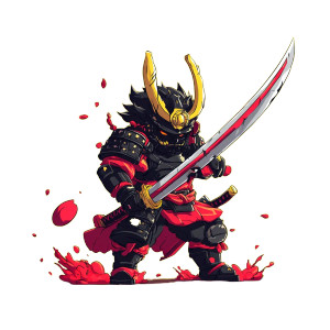 Samurai King Vinyl Car Decal Sticker – Waterproof & UV-Resistant 8"