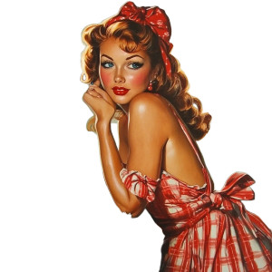 50S Pin Up V3 Vinyl Car Decal Sticker – Waterproof & UV-Resistant 8"