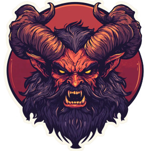 Krampus Sticker Vinyl Car Decal Sticker – Waterproof & UV-Resistant 8" Krampus Sticker Vinyl Car Decal Sticker – Waterproof & UV-Resistant 8"