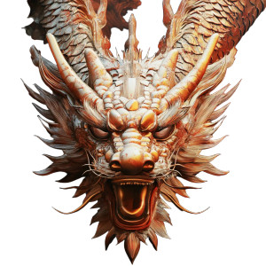 Chinese Dragon Head V9 Vinyl Car Decal Sticker – Waterproof & UV-Resistant 8"