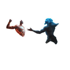 Gods' Duel V2 Vinyl Car Decal Sticker – Waterproof & UV-Resistant 8"