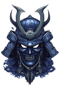 Gothic Samurai Helmet Vinyl Car Decal Sticker – Waterproof & UV-Resistant 8"