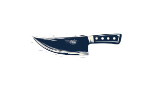 Minimalist Butcher Knife Vinyl Car Decal Sticker – Waterproof & UV-Resistant 8"
