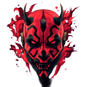 Darth Maul Skull Vinyl Car Decal Sticker – Waterproof & UV-Resistant 8"