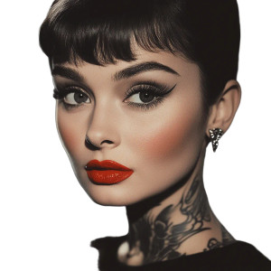 Tattooed Audrey Hepburn Vinyl Car Decal Sticker – Waterproof & UV-Resistant 8" Tattooed Audrey Hepburn Vinyl Car Decal Sticker – Waterproof & UV-Resistant 8"