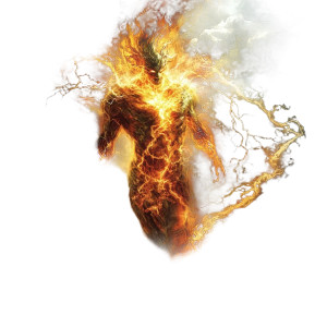 Fire God Clash Vinyl Car Decal Sticker – Waterproof & UV-Resistant 8"